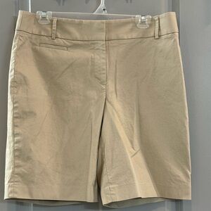 Ann Taylor Khaki Tailored Bermuda Shorts
